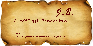 Jurányi Benedikta névjegykártya